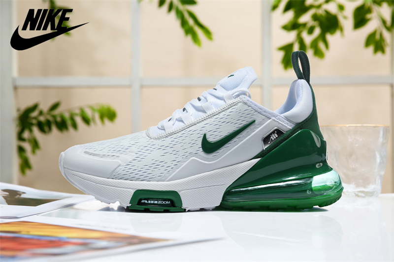 WWomen's Hot sale Running weapon Air Max 270 White/Green Shoes 099